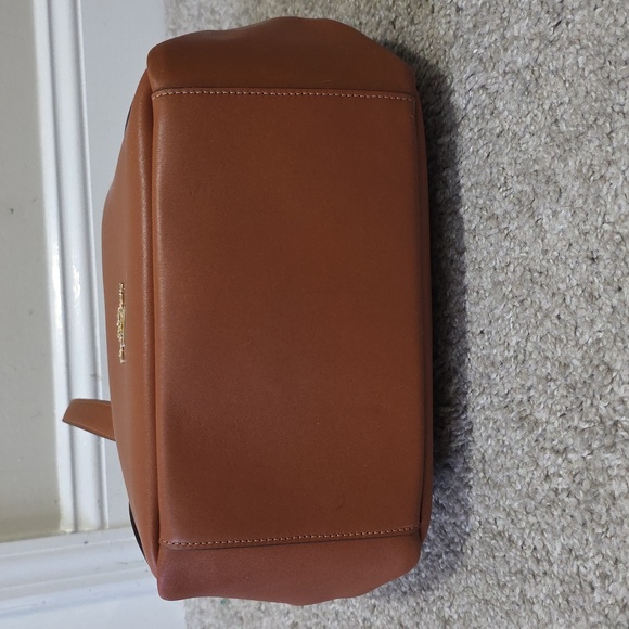 Coach Leather Hadley Turnlock Tote Shoulder Bag Tan Gold - Picture 12 of 13